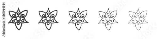 gladiolus icon Line graphics illustration symbol