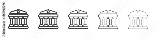 Government icon Line graphics illustration symbol