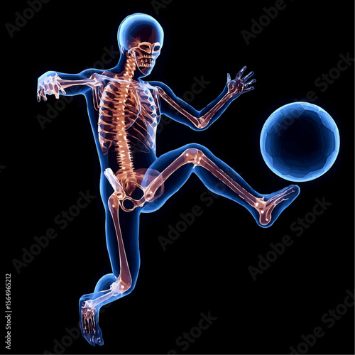 3d rendered illustration of a human skeleton