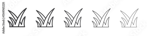 Grass icon Line graphics illustration symbol