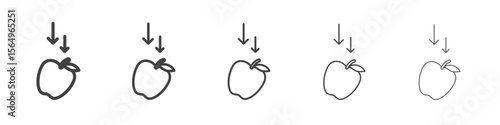 Gravity icon Line graphics illustration symbol