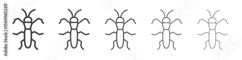 Grasshopper icon Line graphics illustration symbol
