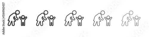 Guardian icon Line graphics illustration symbol