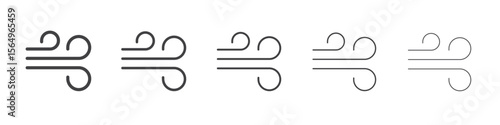 gust icon Line graphics illustration symbol