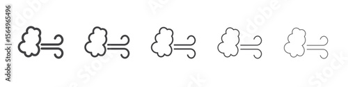 gust icon Line graphics illustration symbol