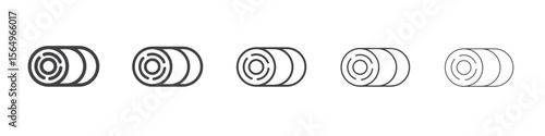 Hay bale icon Line graphics illustration symbol