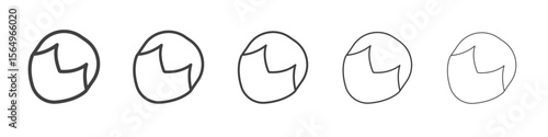 Hazelnut icon Line graphics illustration symbol