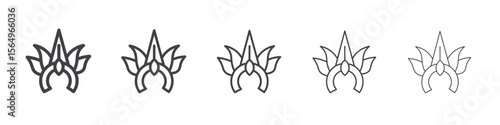 Headdress Brazil icon Line graphics illustration symbol