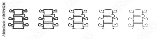 Hernia icon Line graphics illustration symbol