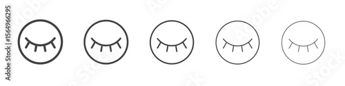 Hide icon Line graphics illustration symbol
