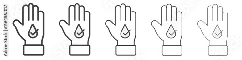 hypoallergenic icon Line graphics illustration symbol