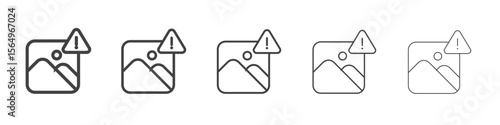 Image Error icon Line graphics illustration symbol