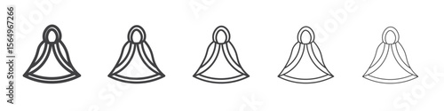 Invisibility Cloak icon Line graphics illustration symbol