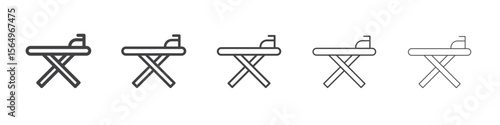 ironing table icon Line graphics illustration symbol