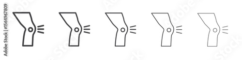 Knee Orthopedic Brace icon Line graphics illustration symbol