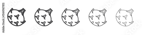 kohlrabi icon Line graphics illustration symbol