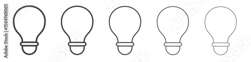 Lamp icon Line graphics illustration symbol