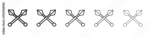 lance icon Line graphics illustration symbol