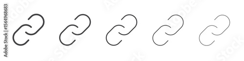 Link chain icon Line graphics illustration symbol
