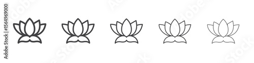 Lotus Icon Line graphics illustration symbol