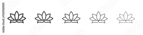 Lotus Icon Line graphics illustration symbol