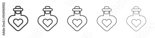 Love Elixir icon Line graphics illustration symbol