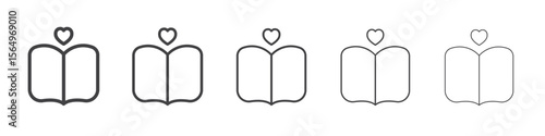 Love story icon Line graphics illustration symbol