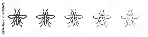 malaria icon Line graphics illustration symbol