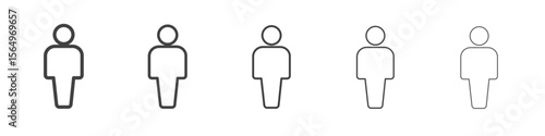 Man icon Line graphics illustration symbol
