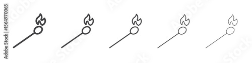 Matches icon Line graphics illustration symbol
