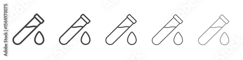 Medical test icon Line graphics illustration symbol