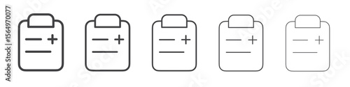 medical Prescription icon Line graphics illustration symbol