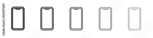 Mobile icon Line graphics illustration symbol