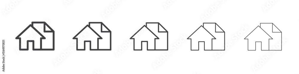 Mortgage loan icon Line graphics illustration symbol Mortgage loan icon Line graphics illustration symbol