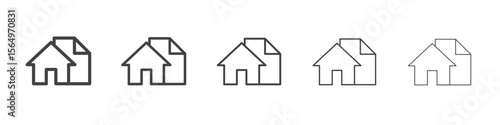 Mortgage loan icon Line graphics illustration symbol