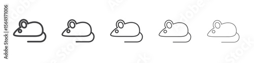 Mouse animal icon Line graphics illustration symbol