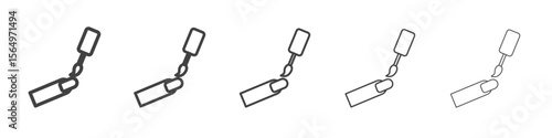 Nail care icon Line graphics illustration symbol