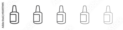 Nail Polish Icon Line graphics illustration symbol