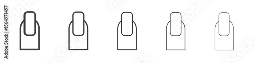nails polish icon Line graphics illustration symbol