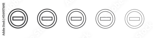 Negative sign icon Line graphics illustration symbol