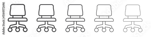Office chair icon Line graphics illustration symbol