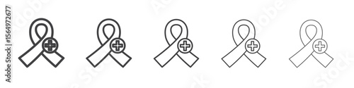 Oncology department icon Line graphics illustration symbol