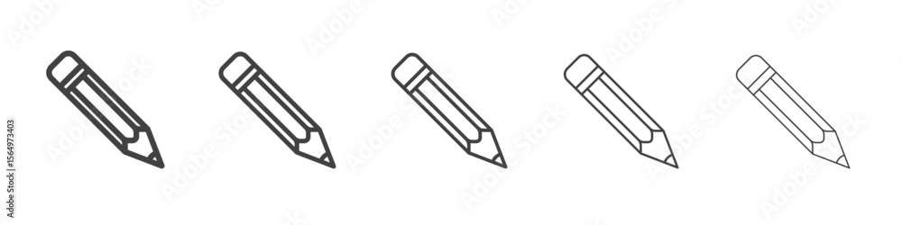 Pencil icon Line graphics illustration symbol Pencil icon Line graphics illustration symbol