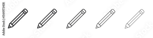 Pencil icon Line graphics illustration symbol