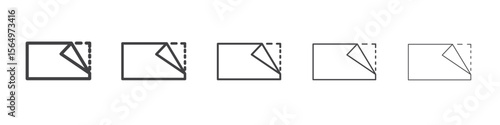 peel off sticker icon Line graphics illustration symbol