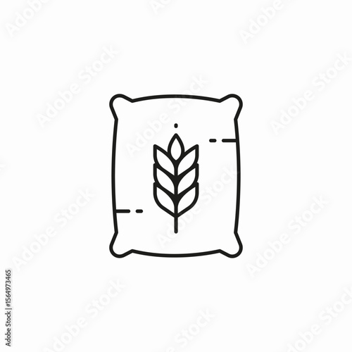 bag of grain icon sign vector