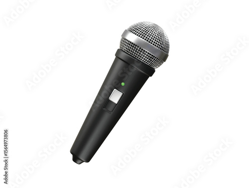 Professional Wireless Microphone for Vocal Performances and Recording icon 3d rendering illustration