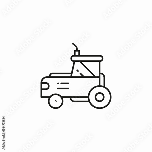 farm tractor vehicle icon sign vector