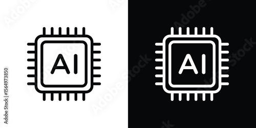 AI icon logo element. Vector illustration. EPS10