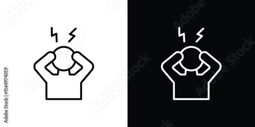 Anxiety icon logo element. Vector illustration. EPS10